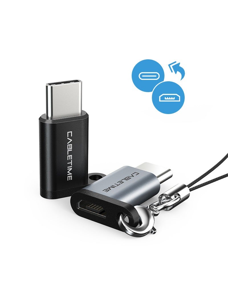 CABLETIME USB-C TO MICRO USB 2.0 ADAPTER OTG 480MBPS FAST CHARGE - Image 5